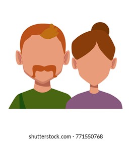 Couple faceless avatar