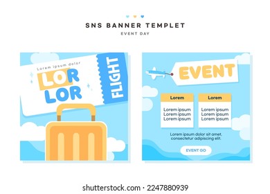 Couple Family Event Day SNS Banner Set
