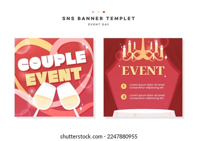 Couple Family Event Day SNS Banner Set
