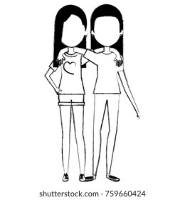 couple of female friends avatars