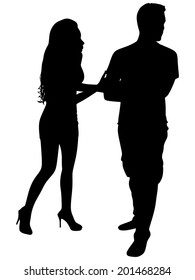 Couple fight, vector 
