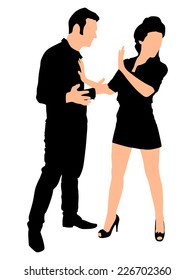 Couple fight, vector 