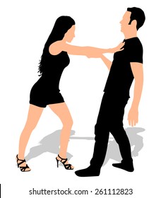 Couple fight, vector 