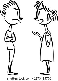 Couple fighting. Boy and girl fighting.