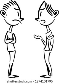 Couple fighting. Two boys fighting.