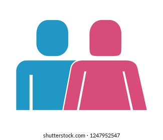 couple figure silhouette icon
