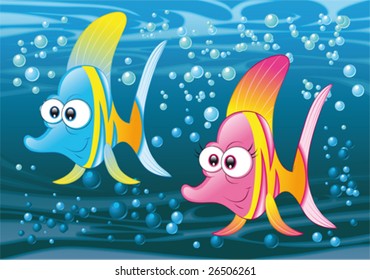 Couple of fish in the ocean