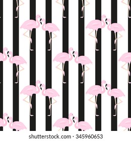 couple flamingos.vertical stripes