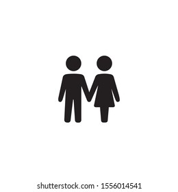 Couple Flat Icon Illustration - Vector