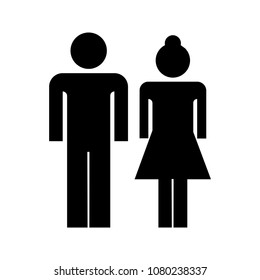 Couple flat icon, vector icon on white background