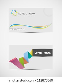 Couple of fresh funky visiting cards, can be used professionally. (Vector Eps10)