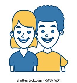 Couple of friends cartoon