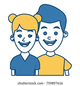 Couple of friends cartoon