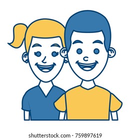 Couple of friends cartoon