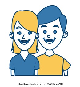 Couple of friends cartoon