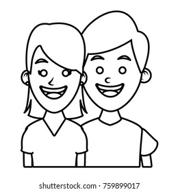 Couple of friends cartoon