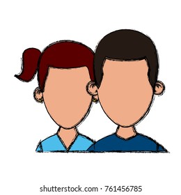 Couple of friends cartoon