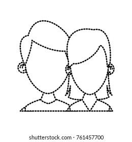 Couple of friends cartoon
