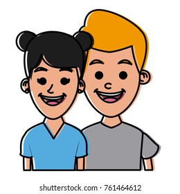 Couple of friends cartoon