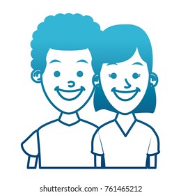Couple of friends cartoon