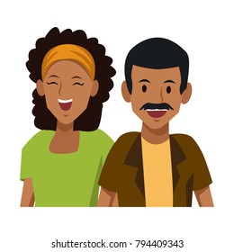 Couple of friends cartoon
