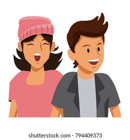 Couple of friends cartoon