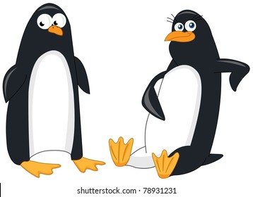 A couple of funny penguins