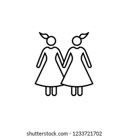 couple, girlfriend, lesbian  icon. Element of gender Identity icon. Thin line icon for website design and development, app development. Premium icon