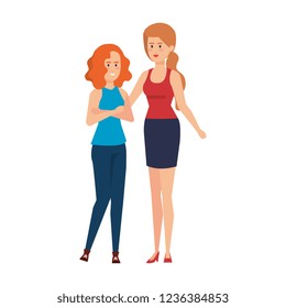 couple girls avatars characters