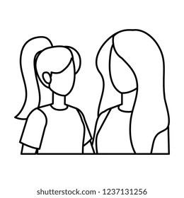 couple girls avatars characters
