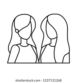 couple girls avatars characters