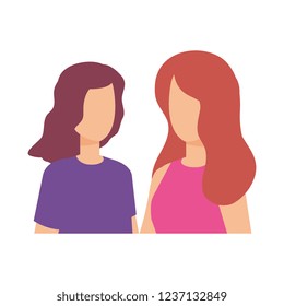 couple girls avatars characters