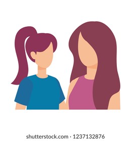 couple girls avatars characters