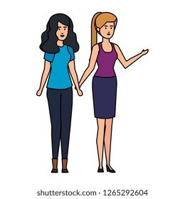couple girls avatars characters