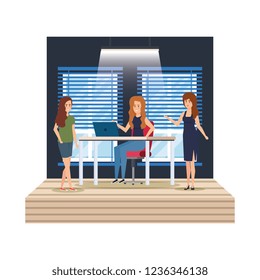 couple girls in the workplace