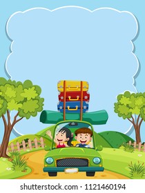 Couple going on a road trip illustration