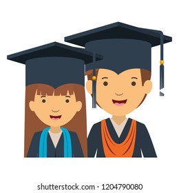 couple of graduates avatar character