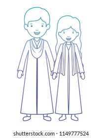 couple graduates avatars characters