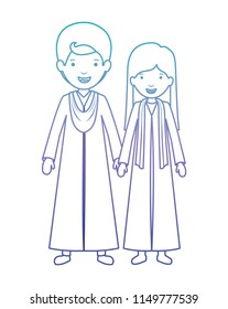 couple graduates avatars characters