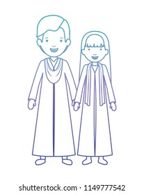 couple graduates avatars characters
