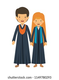 couple graduates avatars characters