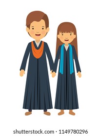 couple graduates avatars characters