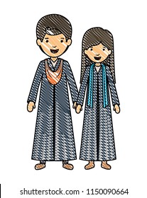 couple graduates avatars characters