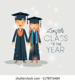 couple of graduates class of the year characters