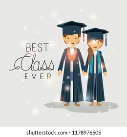 couple of graduates class of the year characters