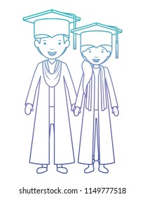 couple graduates with hats