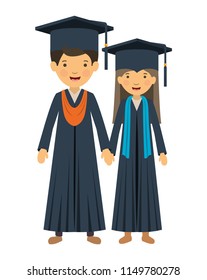 couple graduates with hats