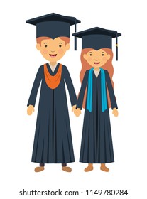 couple graduates with hats