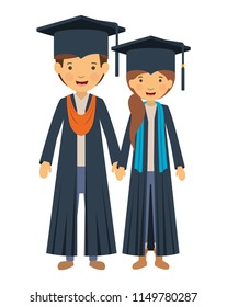 couple graduates with hats