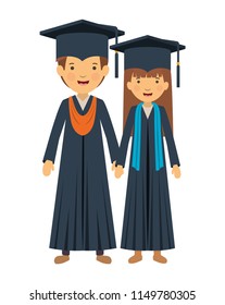 couple graduates with hats